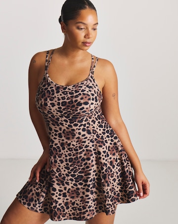 MAGISCULPT Firm Control Flatter Me Swimdress Leopard Print