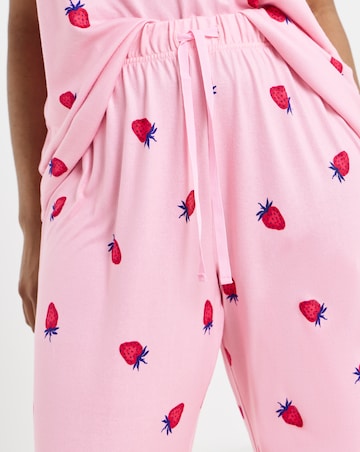 Pretty Secrets Supersoft Pyjama Set Strawberry Print