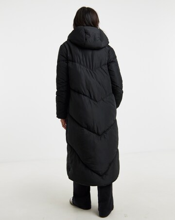 Black Longline Padded Coat