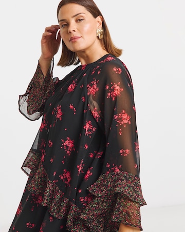 Simply Be Mixed Print Skater Dress