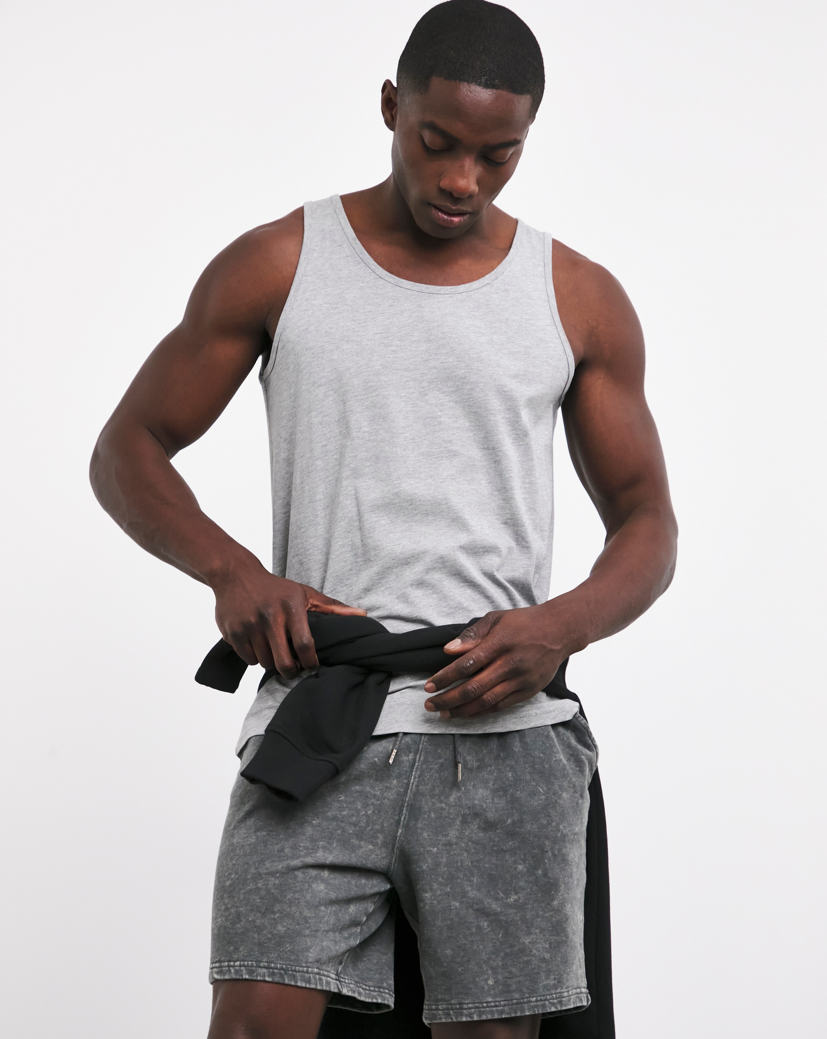 Pure Cotton Vest- Grey