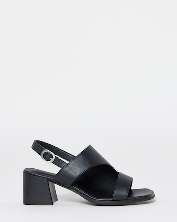 Dorit Cut Out Stacked Heel Sandals - Wide Fit (E)