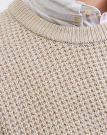 Jack & Jones Global Knitted Jumper - Natural