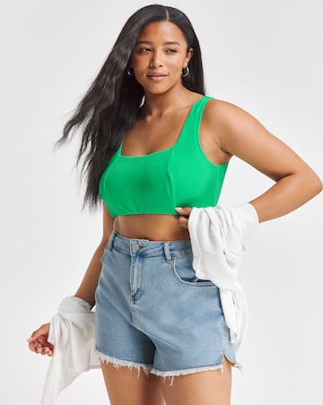 Mix and Match Crinkle Square Neck Bikini Top