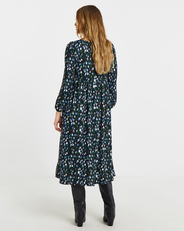 Simply Be Spot Print Supersoft Tie Neck Midi Dress