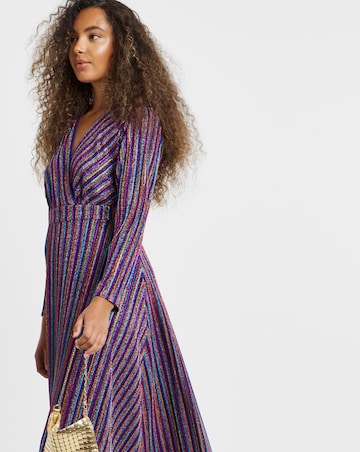 Flounce London Lurex Stripe Maxi Dress