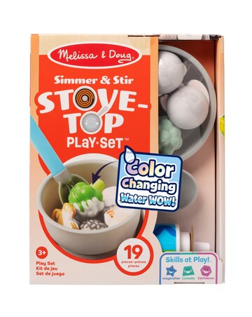 Melissa & Doug Simmer & Stir Stovetop Play Set with Colour Changing Water