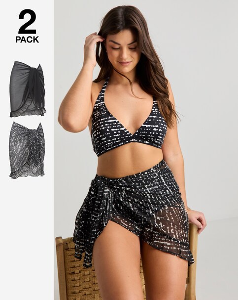 2 Pack Value Beach Sarongs