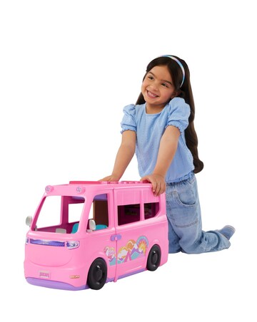Barbie Dream Camper Playset with Roof Tent, BBQ Grill with Color-Change Feature