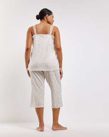 Pretty Lounge Snowflake Fold Top Culotte Pyjama Set
