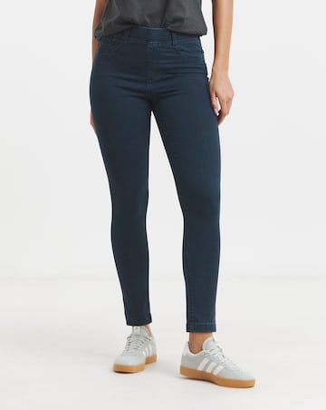 Amber Dark Indigo Pull On Skinny Jeggings