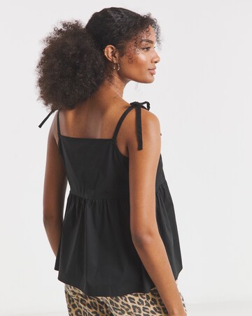Simply Be Black Tie Strap Cami