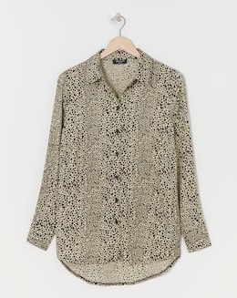Dipped Back Viscose Shirt