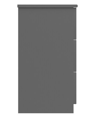 Sorrento High Gloss Assembled 3 Drawer Bedside Table