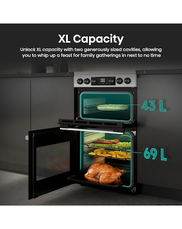 Hisense HDCEC5C10W 50cm Electric Double Cooker - White