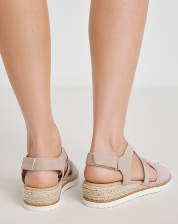 Mercury Two Part Wedge Sandals Extra Wide EEE Fit