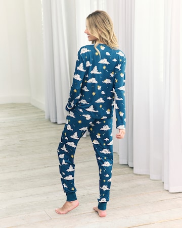 Chelsea Peers Jersey Crew Neck Rabbit Print Pyjama Set