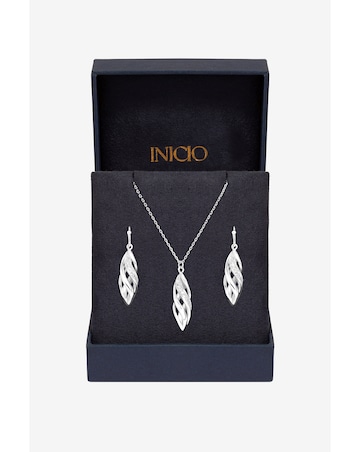 Inicio Polished And Pave Open Swirl Drop Set - Gift Box