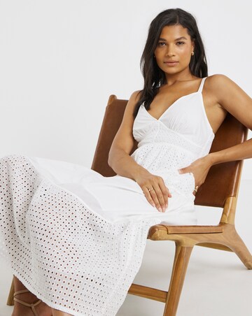 Religion Broderie Anglaise Midi Dress
