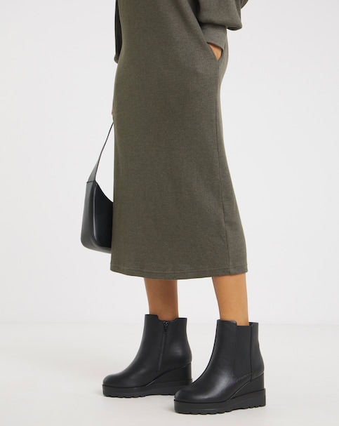 Piza Wedge Chelsea Ankle Boots - Extra Wide Fit (EEE)