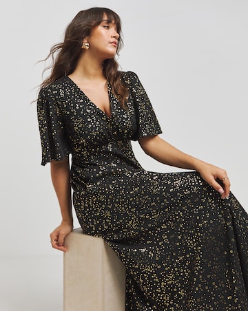 Twisted Wunder Grace Maxi Foil Printed Dress