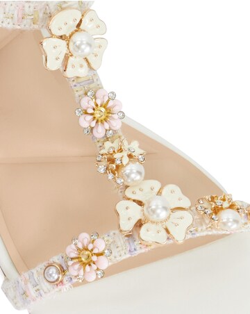 Dune Nature Embellished Flat Sandals - Wide Fit (E)