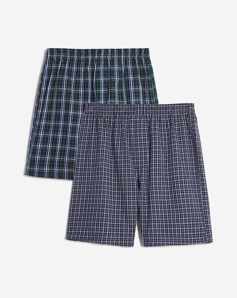 2 Pack Check Cotton Pyjama Shorts