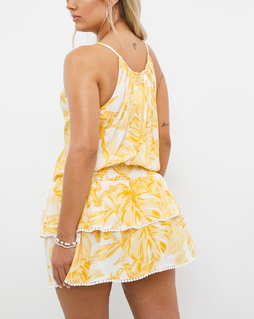 Vibrant Islands Tiered Mini Dress