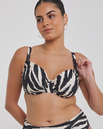 Underwired Zebra Print Bikini Top