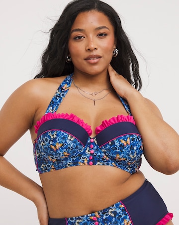 Joe Browns Butterfly Print Wired Bikini Top