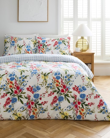 Bonnie Floral Cotton Blend Reversible Duvet Cover Set