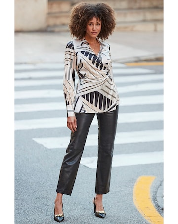 Sosandar Wrap Printed Shirt