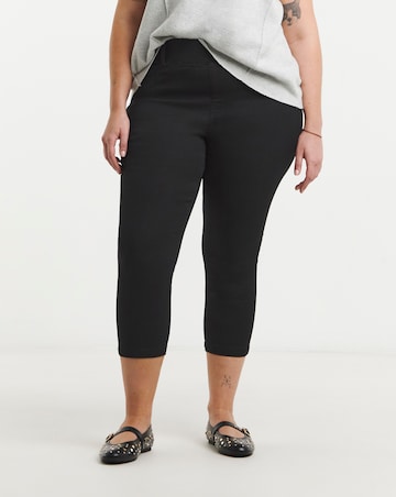 Simply Be Black Pull On Capri Jegging
