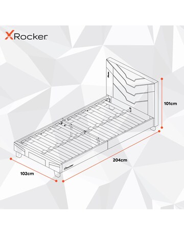 X Rocker Cerberus MKII Gaming Single Bed in a Box - Red