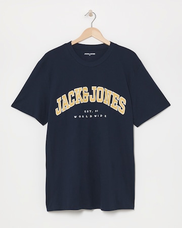 Jack & Jones Caleb Varsity T-Shirt - Navy Blazer