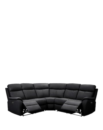 Aspire Kingsmere Leather Power Recliner Corner Sofa