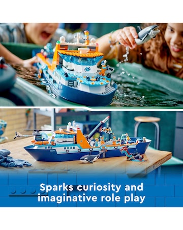 LEGO City Arctic Explorer Ship, Big Floating Boat Toy 60368