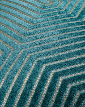 Paoletti Evoke Cut Velvet Large Cushion Cover - Teal