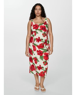 Mango Dulce Floral Midi Dress