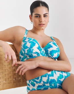 JD Williams Ikat Print Underwired Bikini Top