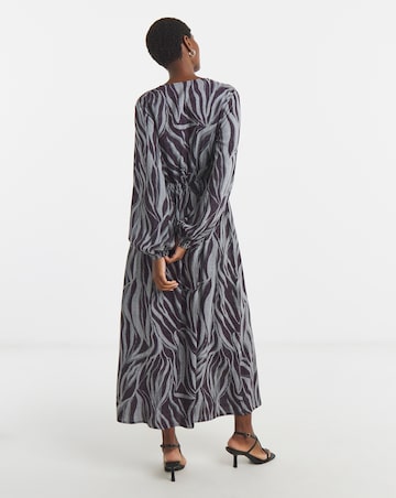 Lace Trim Long Sleeve Tea Dress