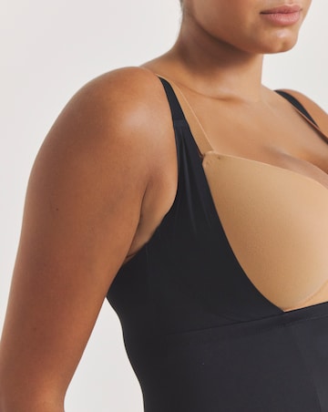 Figleaves Smoothing Shaping Wear Your Own Bra Thigh & Body Slimmer Black
