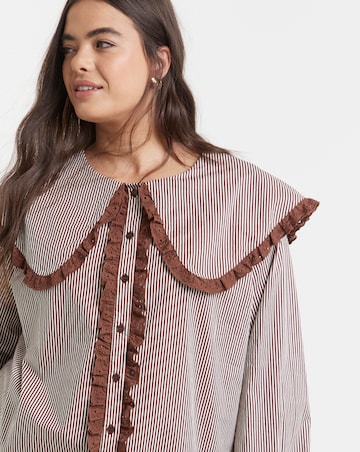 Neon Rose Stripe Blouse