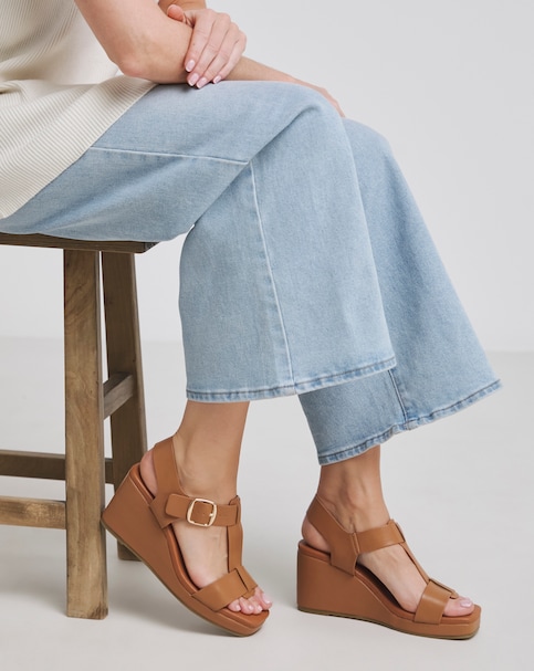 Two Part Espadrille Wedge Wide