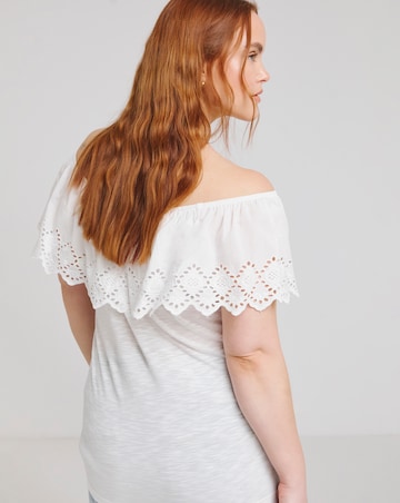 Joe Browns Broderie Frill Jersey Tee