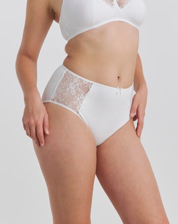 Pretty Secrets (2 Pack) Cotton Lace Full Fit Brief Knickers Black/White