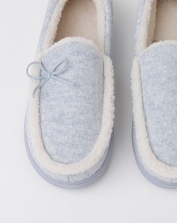Melody Full Slipper With Bow - Wide Fit (E)
