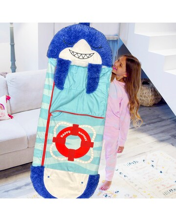 Happy Nappers Blue Shark Plush Sleeping Bag