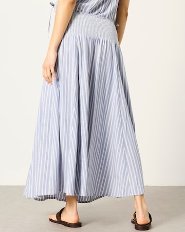 FatFace Harper Stripe Midi Skirt