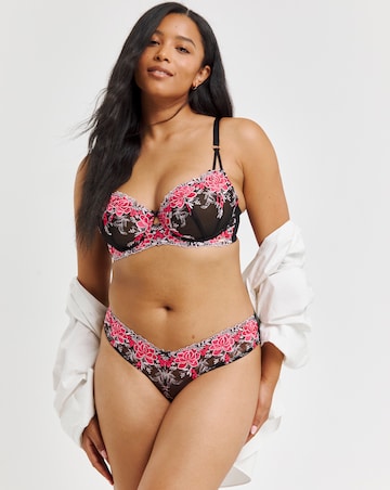 Figleaves Curve Floral Balcony Bra B-F - Neon